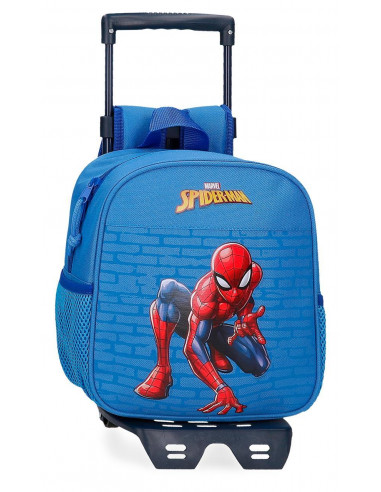 44520T1 ADAPT. BACKPACK  25CM.W/TROLLEY  SPIDERMAN VIGILANT